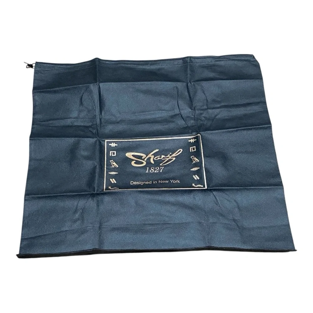 New! Sharif Leather Light Weight Embossed Tote Bag Set With Duster For Storage